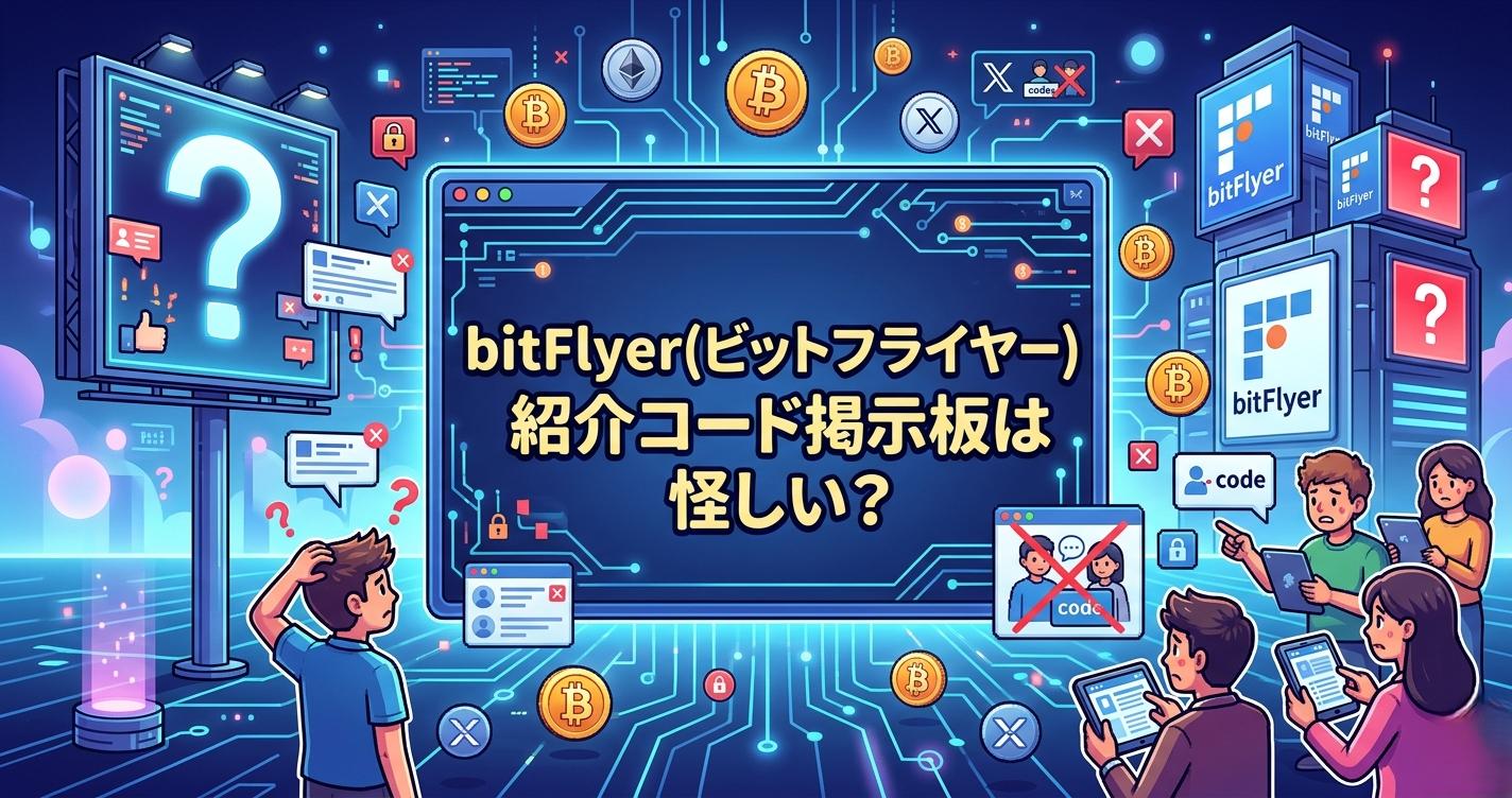 bitFlyer(ビットフライヤー)紹介コード掲示板は怪しい？1,000円分のビットコインを即時・確実に貰う方法【2026年最新】