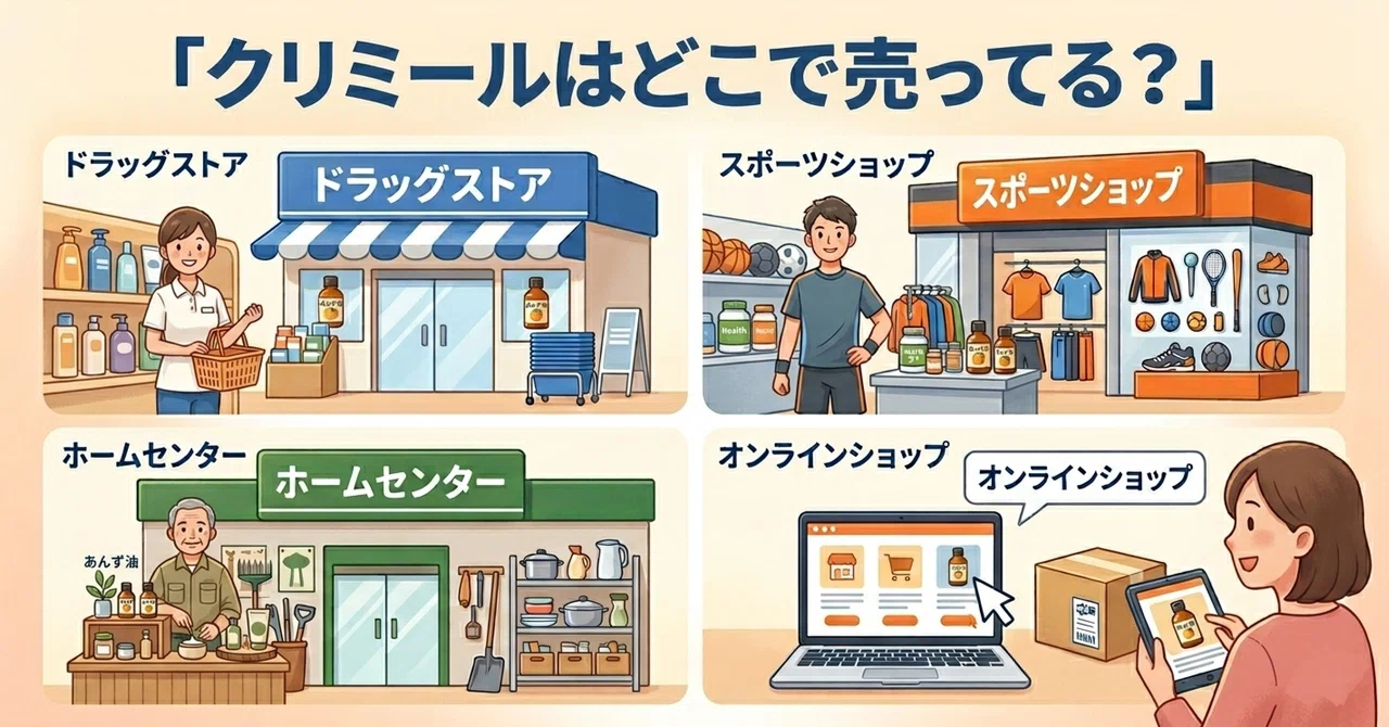 クリミールはドラッグストアに売ってる？スーパーやコンビニの取り扱いと売り場の場所を調査