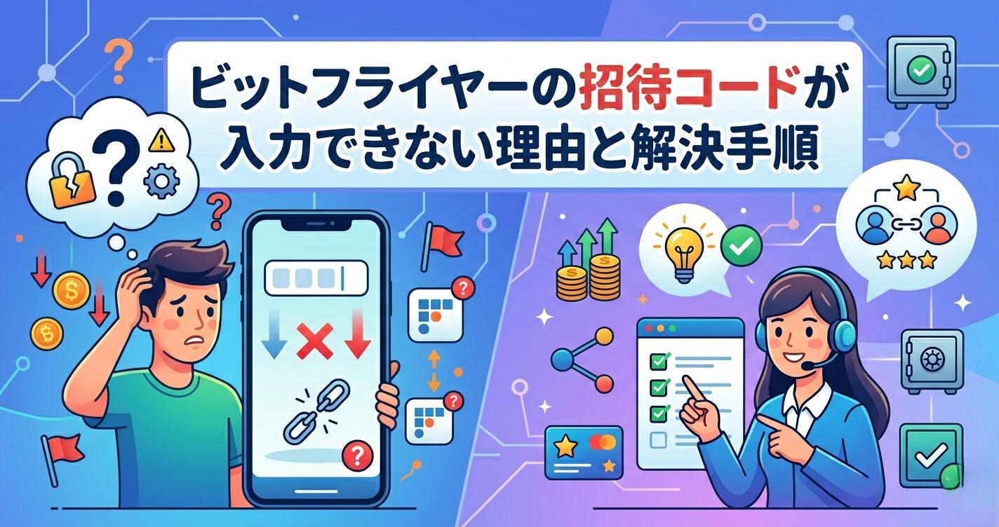 ビットフライヤーの招待コードが入力できない理由と解決手順【2026年】
