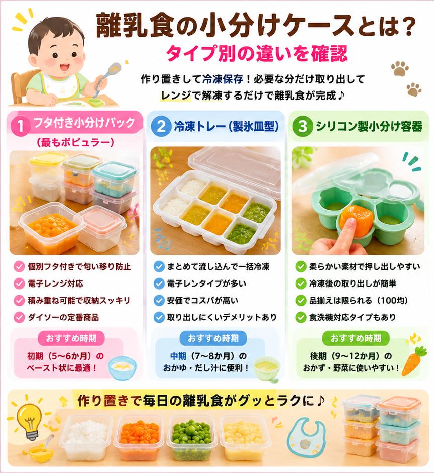 100均の離乳食小分けケース