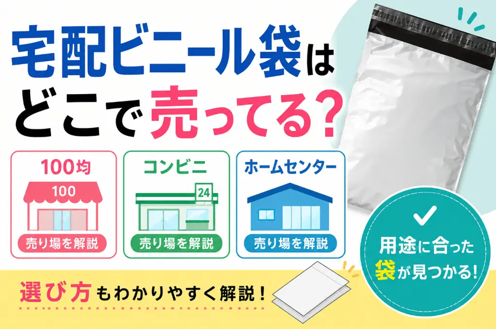 宅配ビニール袋はどこで売ってる？100均・コンビニ・ホームセンター別の売り場と選び方